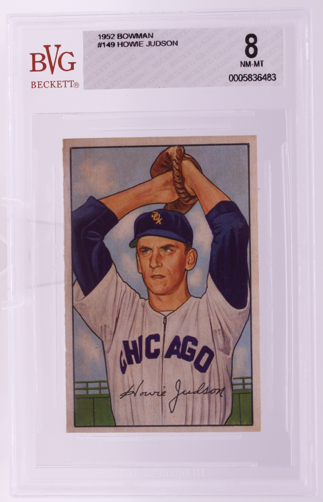 1952 Bowman Howie Judson #149 BVG 8 NM-MT Chicago White Sox Vintage Card