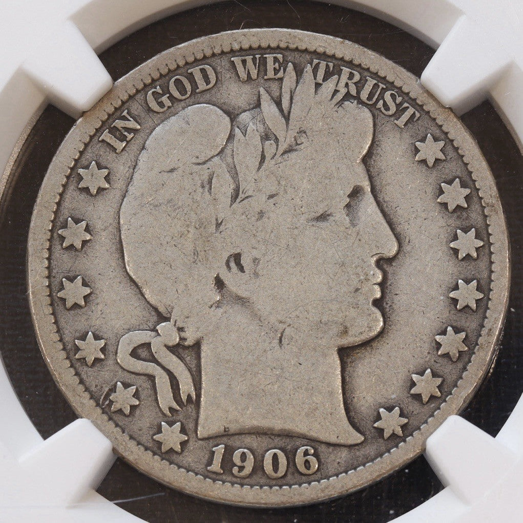 1906-O Barber Half Dollar 50C NGC G6 • Early Circulated U.S. Silver Coin
