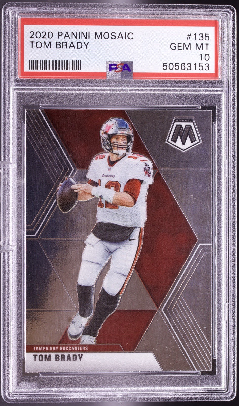 2020 Panini Mosaic Tom Brady #135 PSA Gem Mint 10 Buccaneers Debut