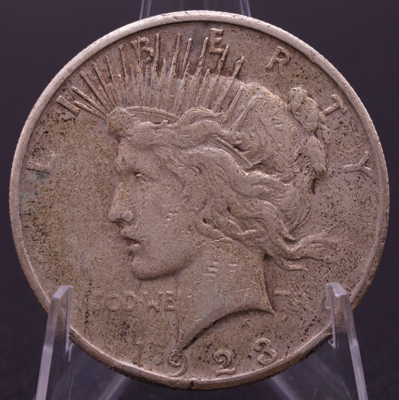 1923-P Peace Silver Dollar $1 Coin Circulated 90% Fine Silver Vintage Raw Find