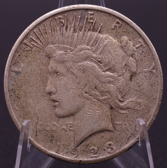1923-P Peace Silver Dollar $1 Coin Circulated 90% Fine Silver Vintage Raw Find