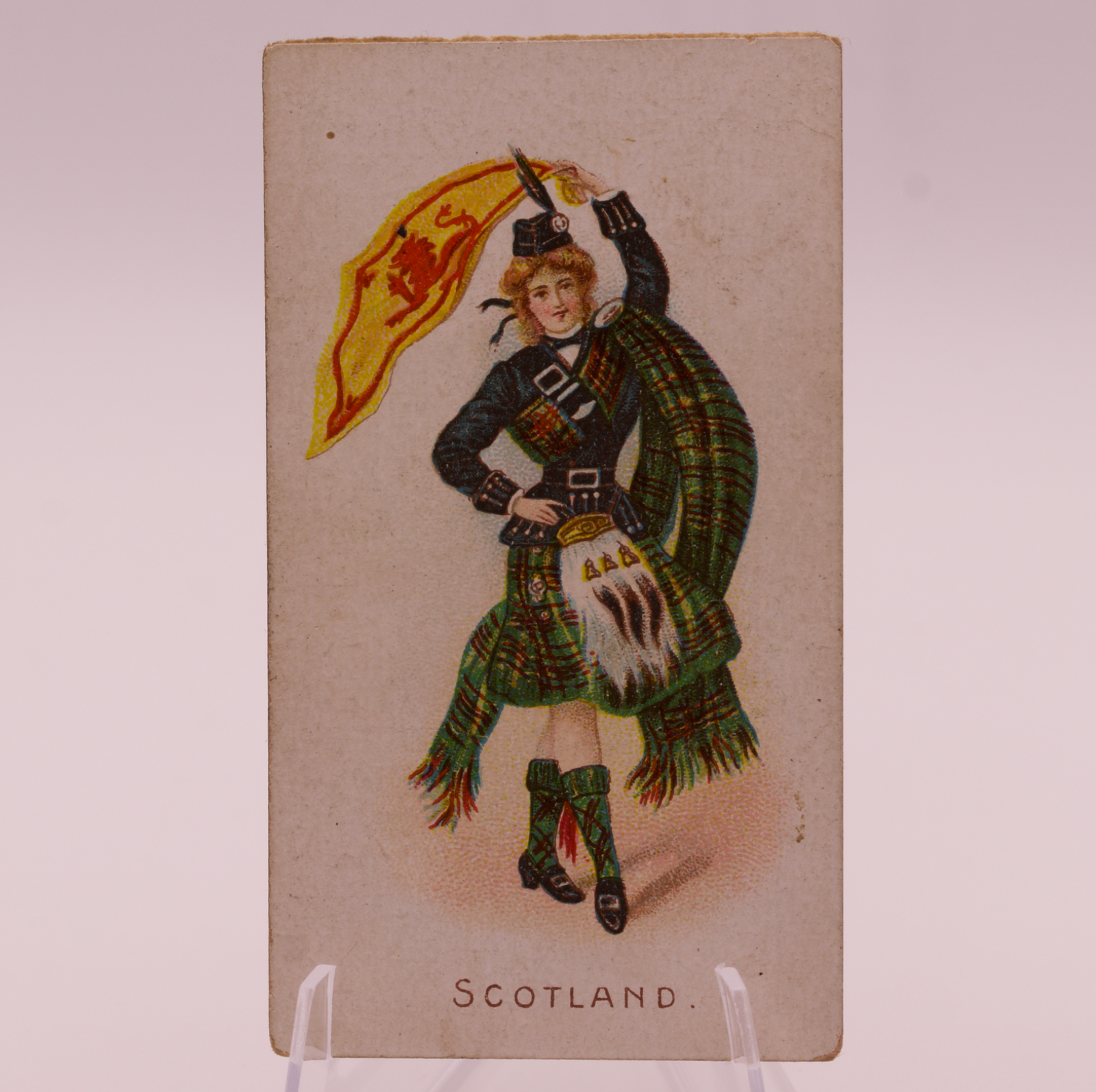 1908 Wills Flag Girls of All Nations #26 SCOTLAND Capstan Navy Cut Tobacco Card