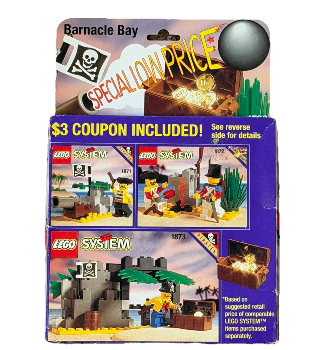 LEGO 1729 Barnacle Bay Pirates Value Pack 1873 1871 1872 Factory Sealed Vintage