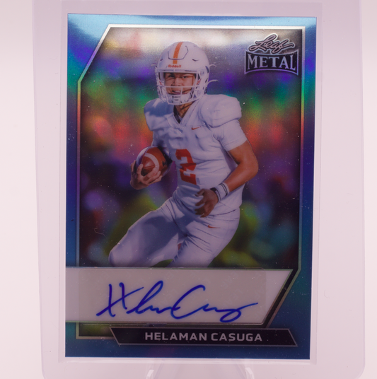 2026 Leaf Metal Helaman 2026 Leaf Autograph /8 Texas A&M Aggies QB Corner Canyon