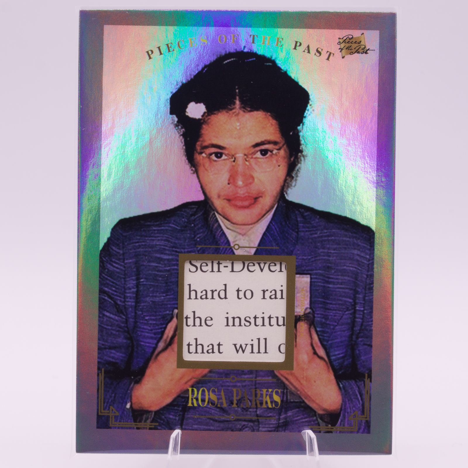 Rosa Parks Authentic Relic Card Pieces of the Past #174 Civil Rights My Story
