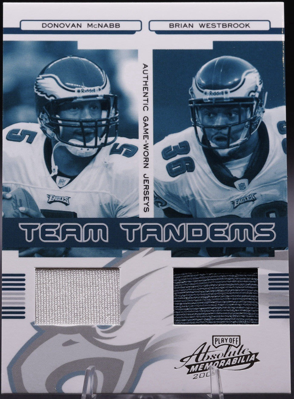 2006 Absolute Team Tandems McNabb Westbrook Jersey Relic /90 • Eagles Game Worn