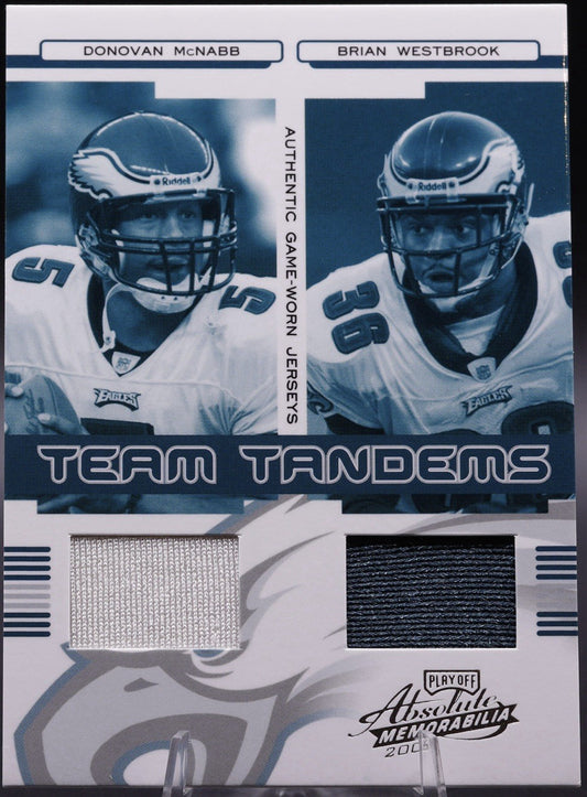 2006 Absolute Team Tandems McNabb Westbrook Jersey Relic /90 • Eagles Game Worn