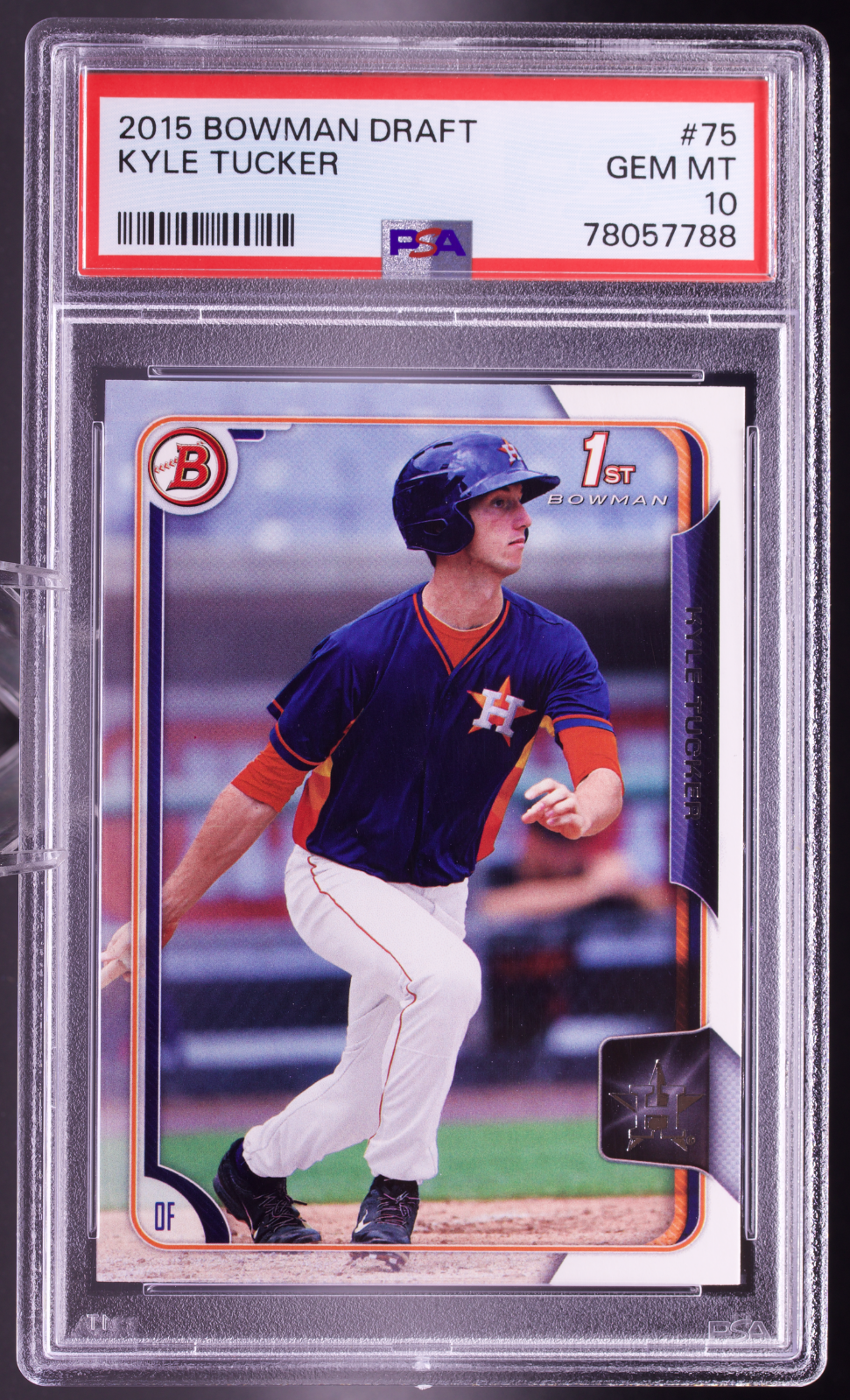 2015 Bowman Draft Kyle Tucker 1st Bowman PSA 10 GEM MT Astros Rookie #75
