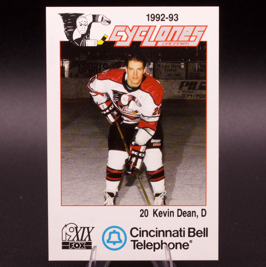 1992-93 Cincinnati Cyclones IHL Kevin Dean New Jersey Devils Hockey Card #20