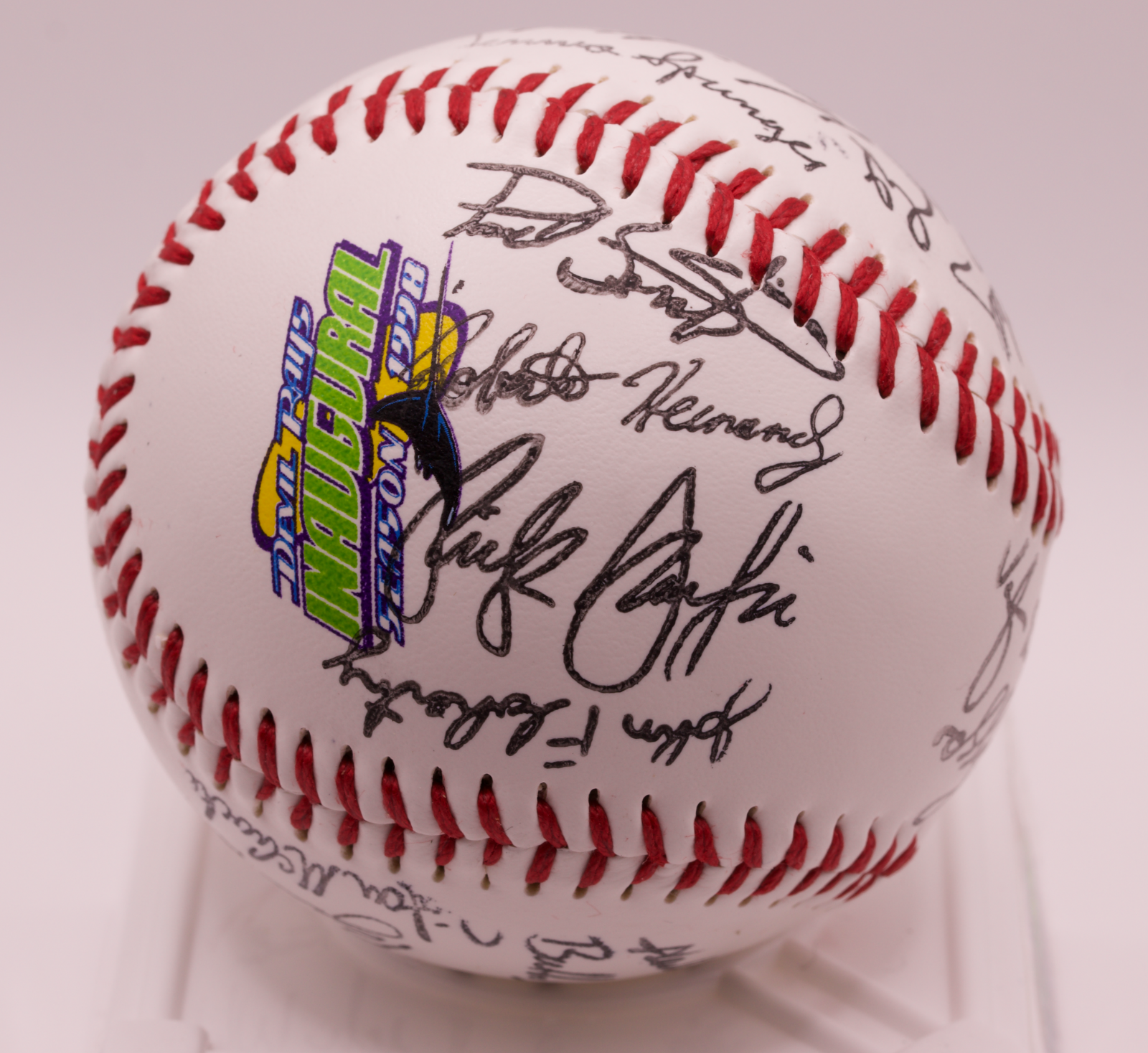 1998 Devil Rays Inaugural Season Facsimile Signature Team Ball