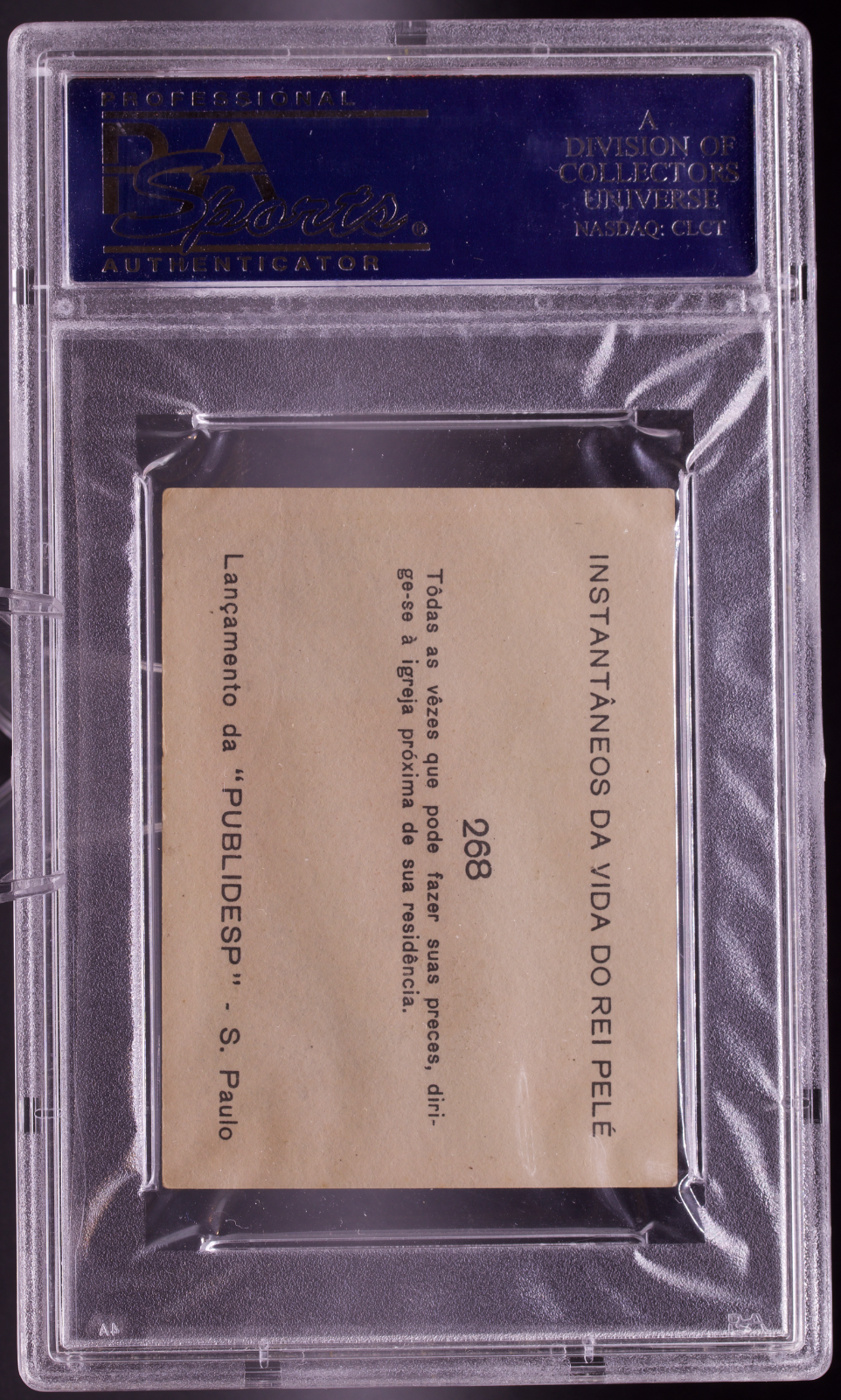1964 Instantaneos Da Vida #268 Pele PSA 3 VG Church Praying Brazil Soccer Card