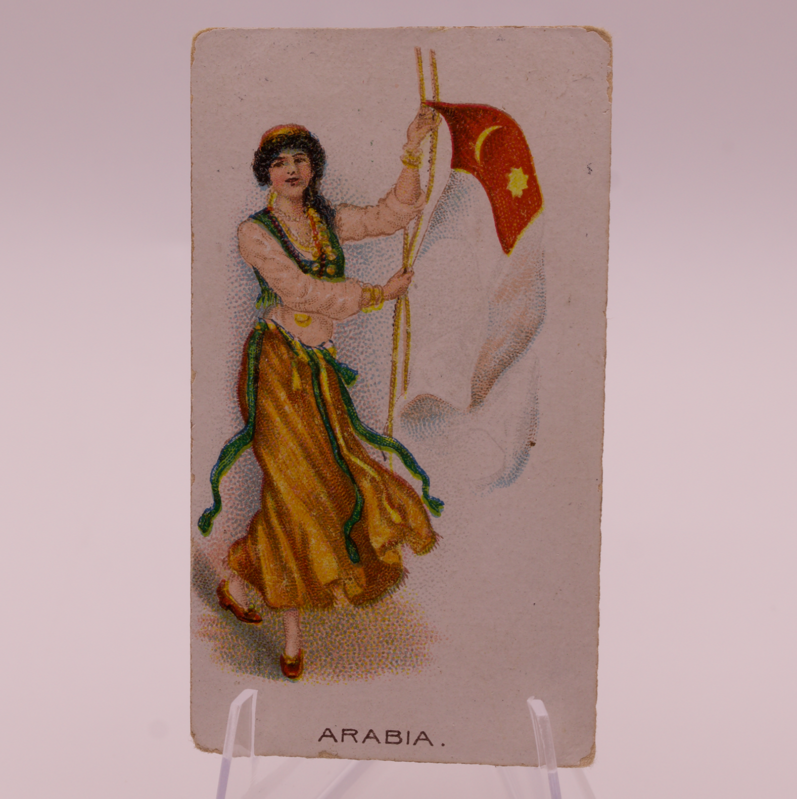 1908 Wills Flag Girls of All Nations #28 ARABIA Capstan Navy Cut Tobacco Card