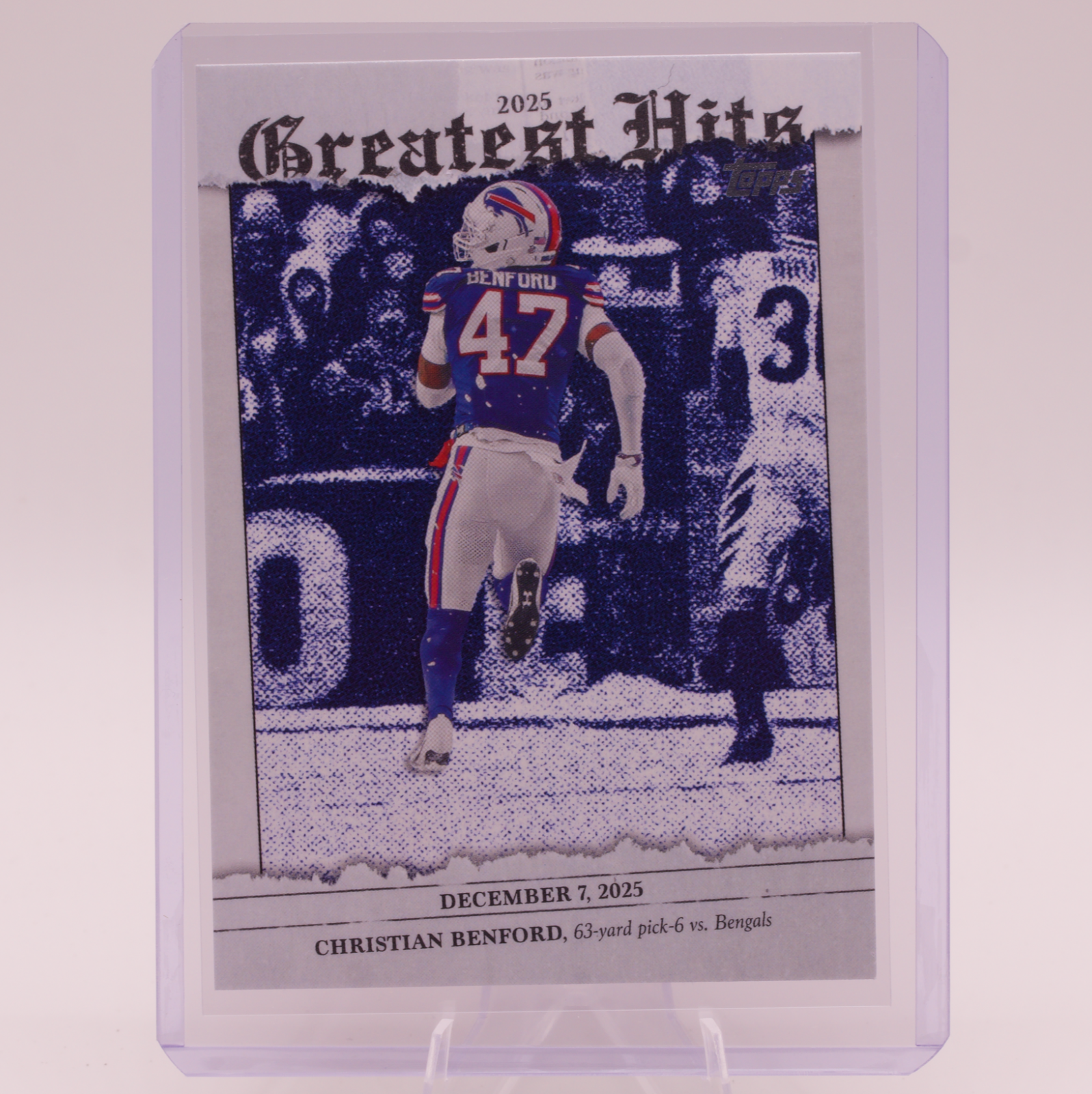 2026 Topps Christian Benford 2025 Greatest Hits 25GH-CB Buffalo Bills Insert