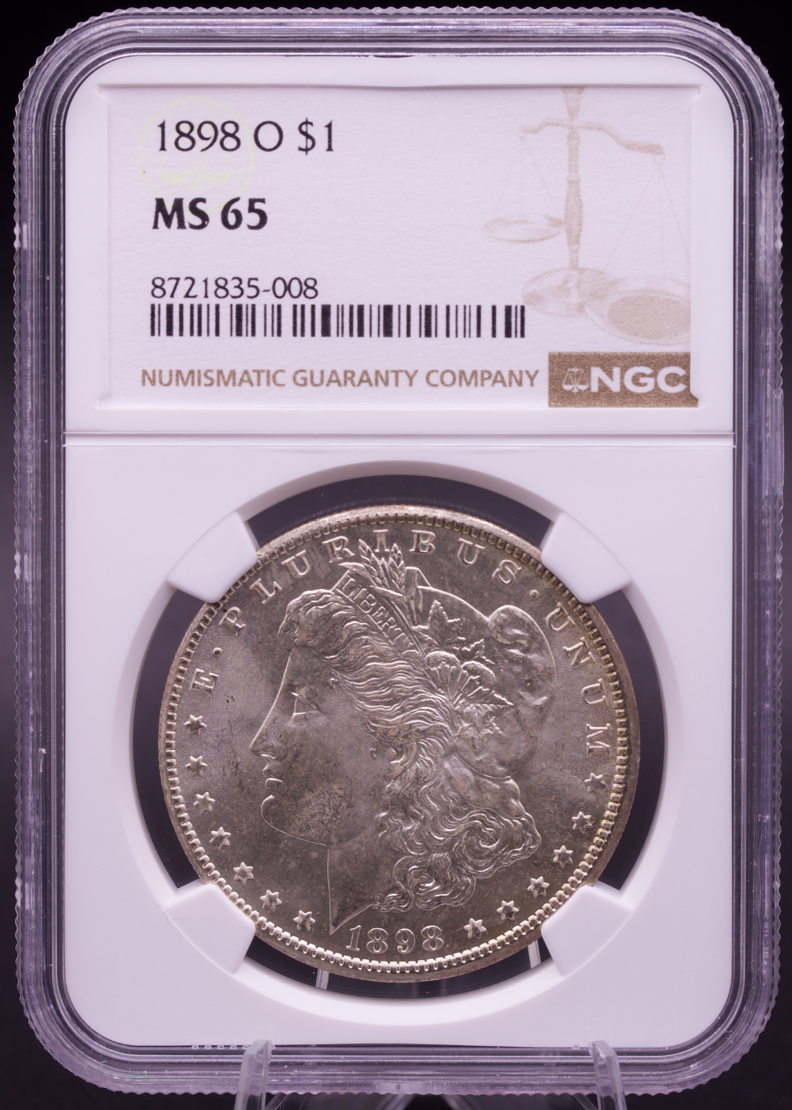 1898-O Morgan Silver Dollar NGC MS65 Gem Uncirculated New Orleans