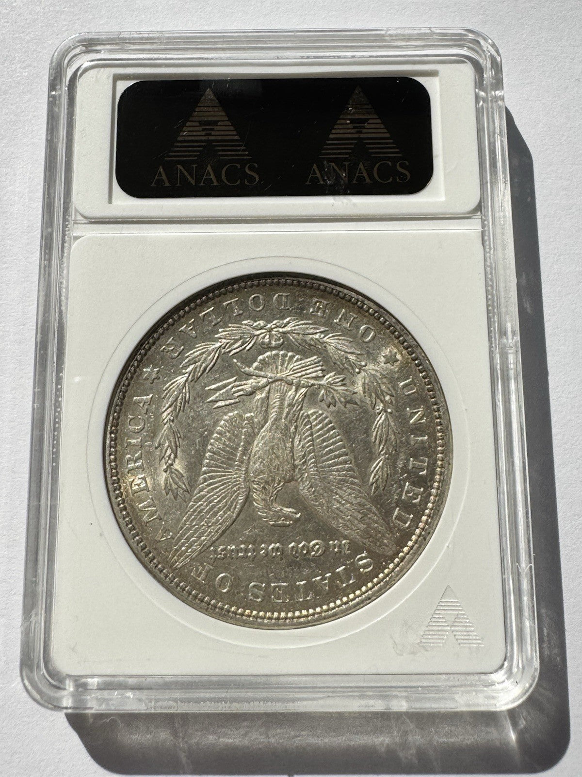 1878 Rev 79 Morgan Silver Dollar VAM‑220 TOP 100 AU50 ANACS Soapbox Certified