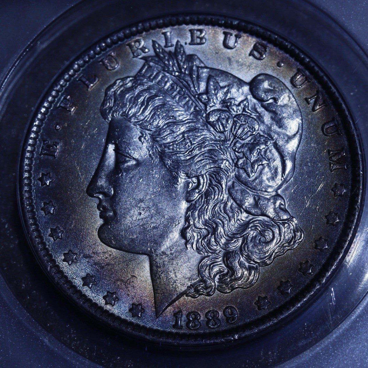 1889 Morgan $1 ANACS MS61 • Original Mint State • Lightly Toned Silver Coin