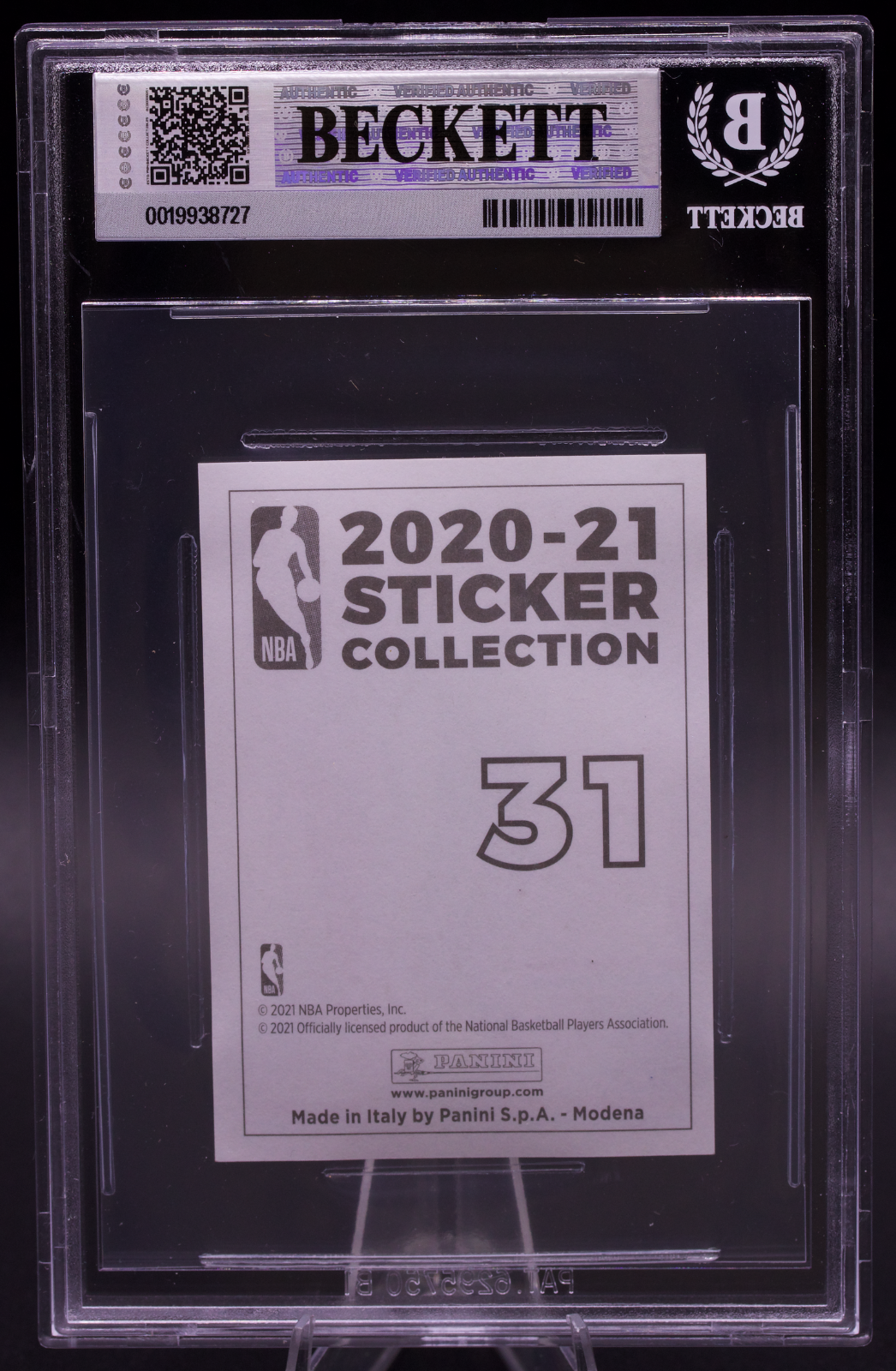 2020-21 Panini Stickers LeBron James #31 BGS 8.5 NM-MT+ Lakers All-Star