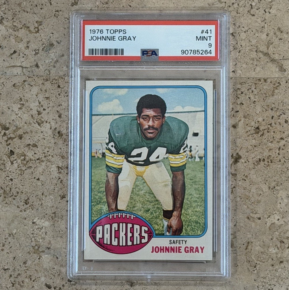 1976 Topps #41 Johnnie Gray PSA 9 MINT Green Bay Packers Safety Football Card