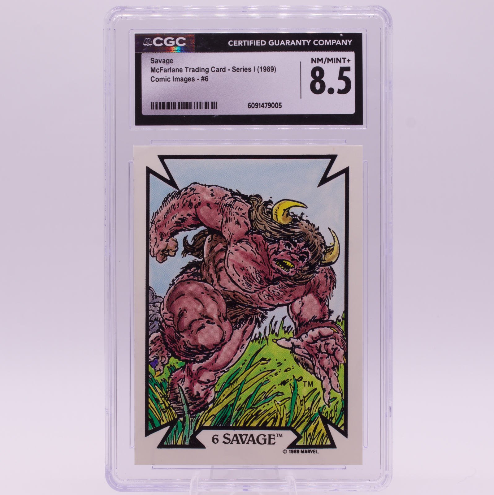1989 McFarlane Comic Images "Savage" #6 CGC 8.5 NM/MINT+ Marvel Card