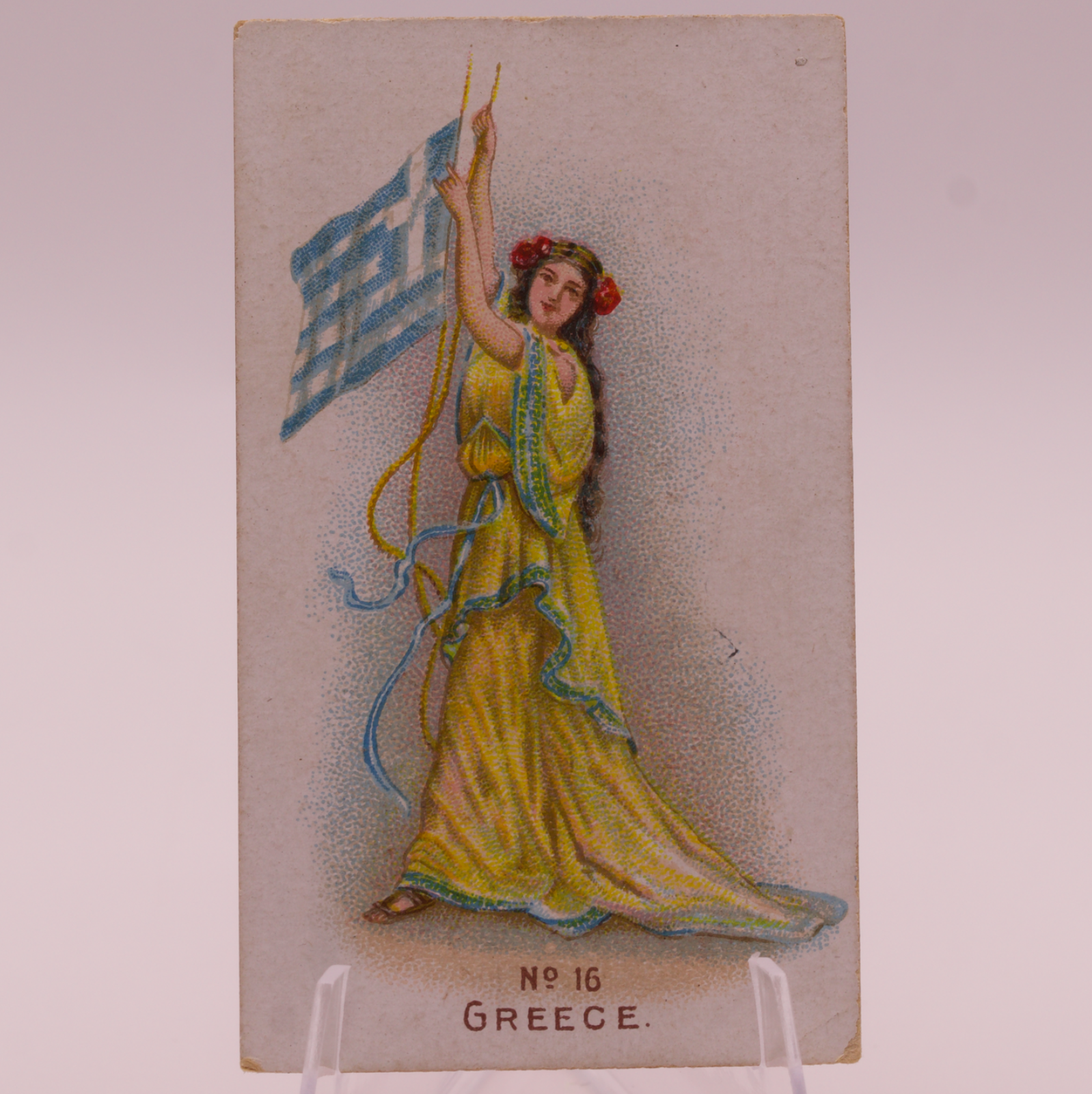 Wills United Service Cigarettes Card No. 16 Greece Antique Tobacco Card Bristol