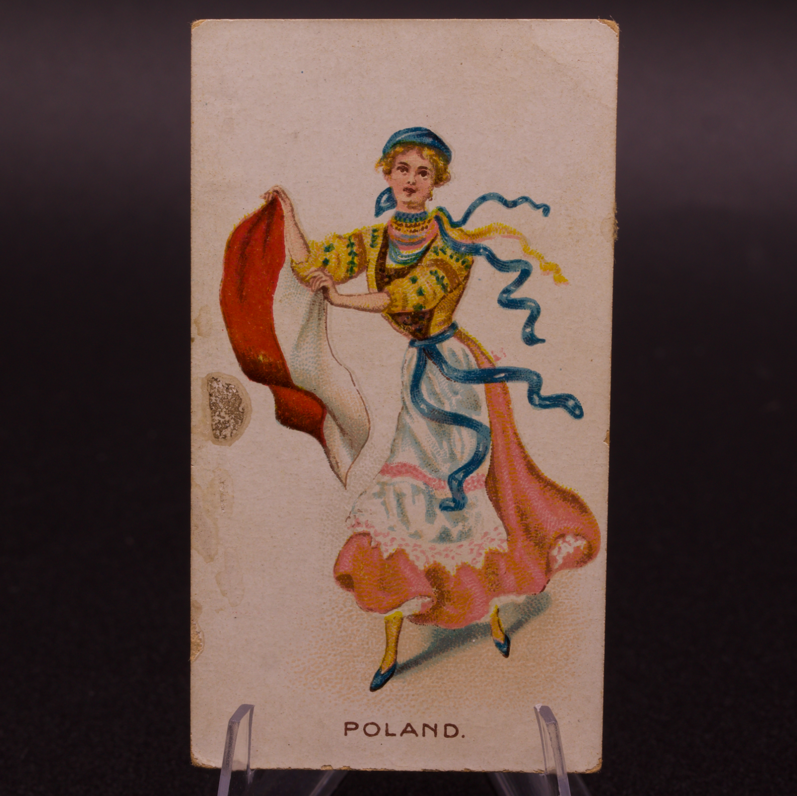 1908 Wills Flag Girls of All Nations Poland No. 2 Capstan Navy Cut Cigarette