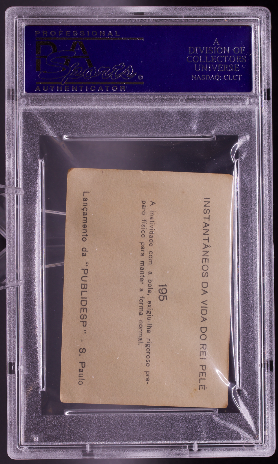 1964 Instantaneos Da Vida #195 Pele PSA 3 VG Fitness Training Brazil Soccer