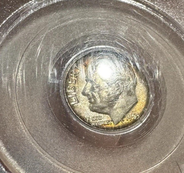 1955-D Roosevelt Dime PCGS MS66  • 90% Silver • Older Holder