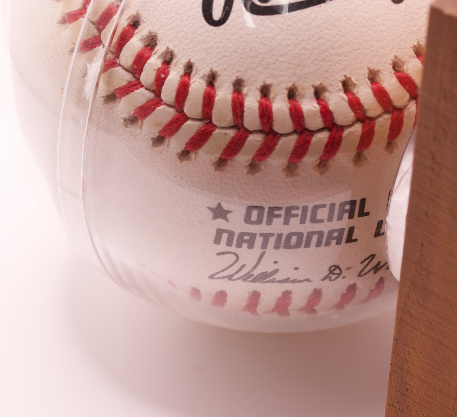 Hank Aaron Signed Official NL Baseball Score Board COA Braves HOF 755 Home Runs