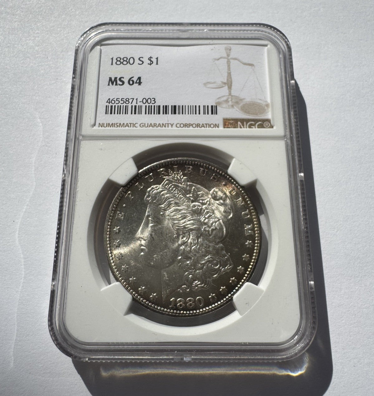 1880-S Morgan Silver Dollar – NGC MS64 – Lustrous BU
