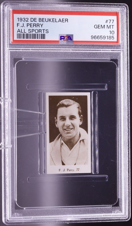 1932 De Beukelaer Fred Perry #77 PSA 10 GEM MINT Pre-War Tennis Wimbledon HOF