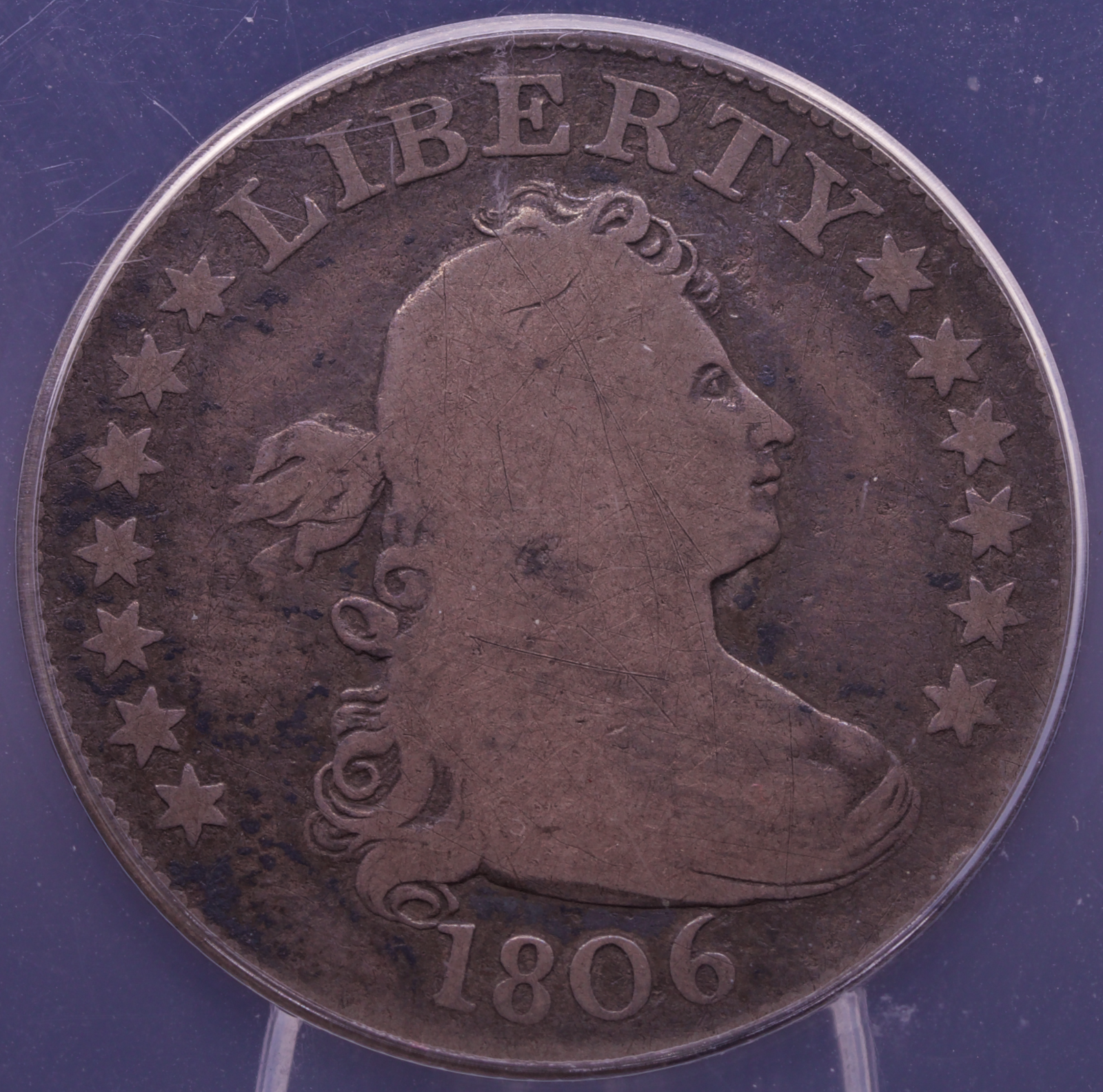 1806 Draped Bust Quarter ANACS G6 – Good 6