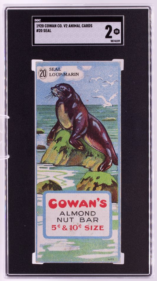 1920 Cowan Co V2 Animal Cards #20 Seal SGC 2 GD Canadian Chocolate