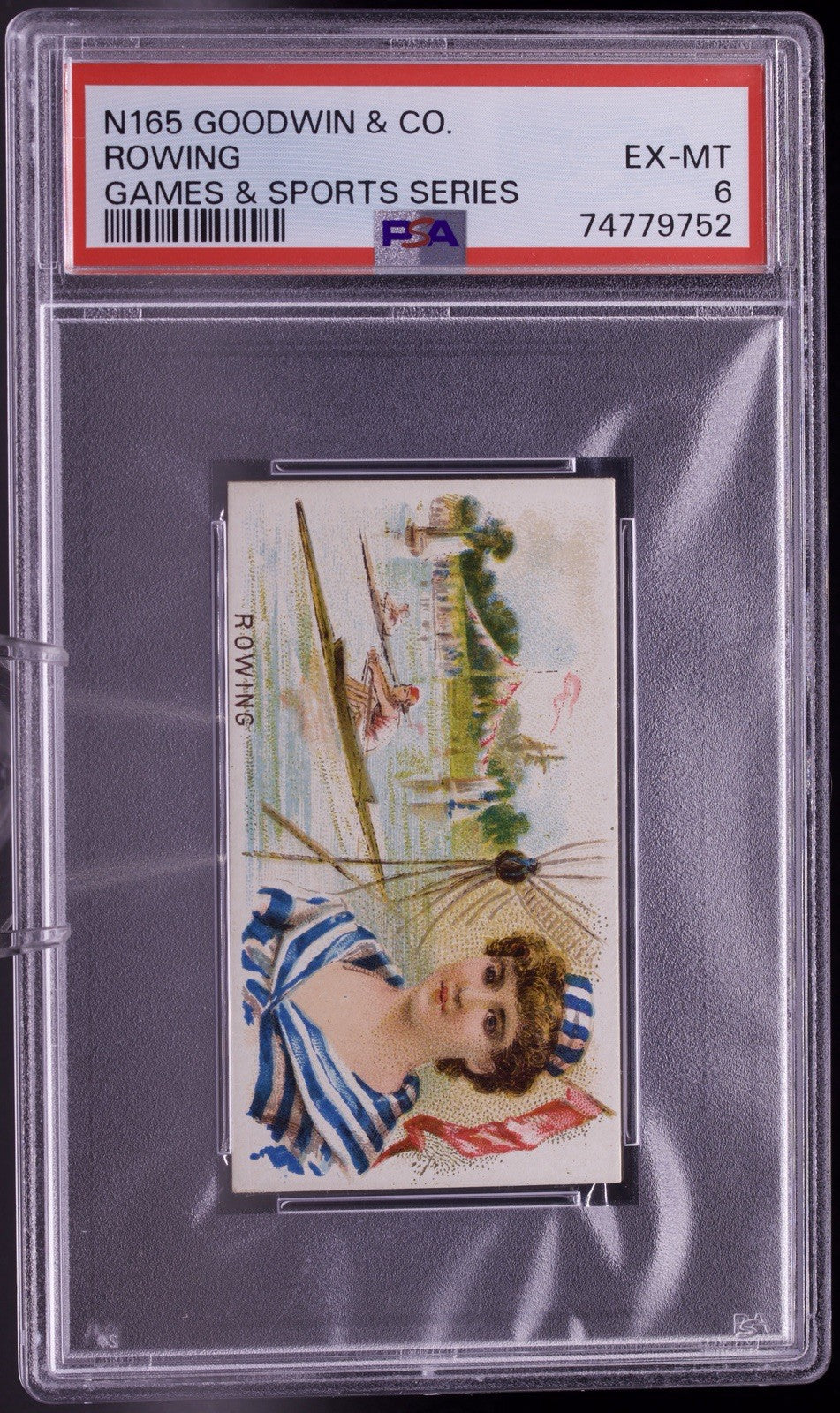 1889 N165 Goodwin & Co. Games & Sports Series ROWING PSA 6 EX-MT - High Grade