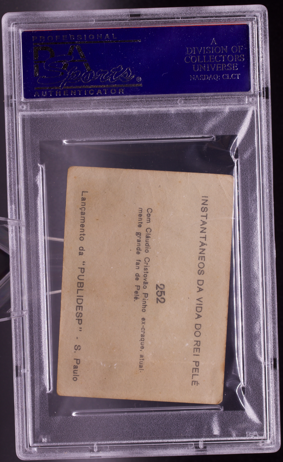 1964 Instantaneos Da Vida #252 Pele PSA 1 PR Claudio Corinthians Soccer Card