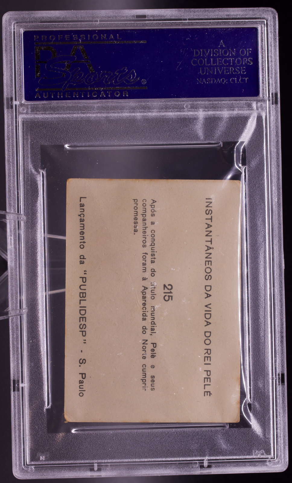 1964 Instantaneos Da Vida #215 Pele PSA 3 VG Santos World Cup Brazil Soccer Card