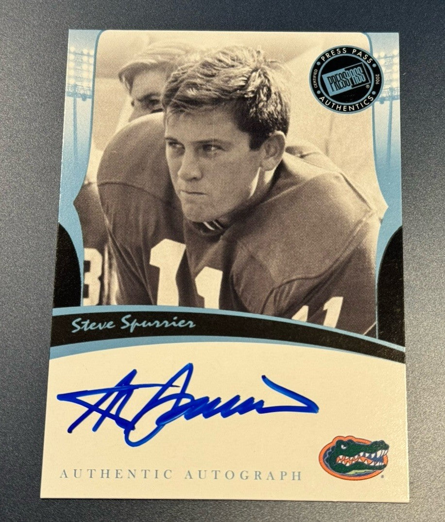Steve Spurrier Auto • 2006 Press Pass Legends • Florida Gators • HOF QB