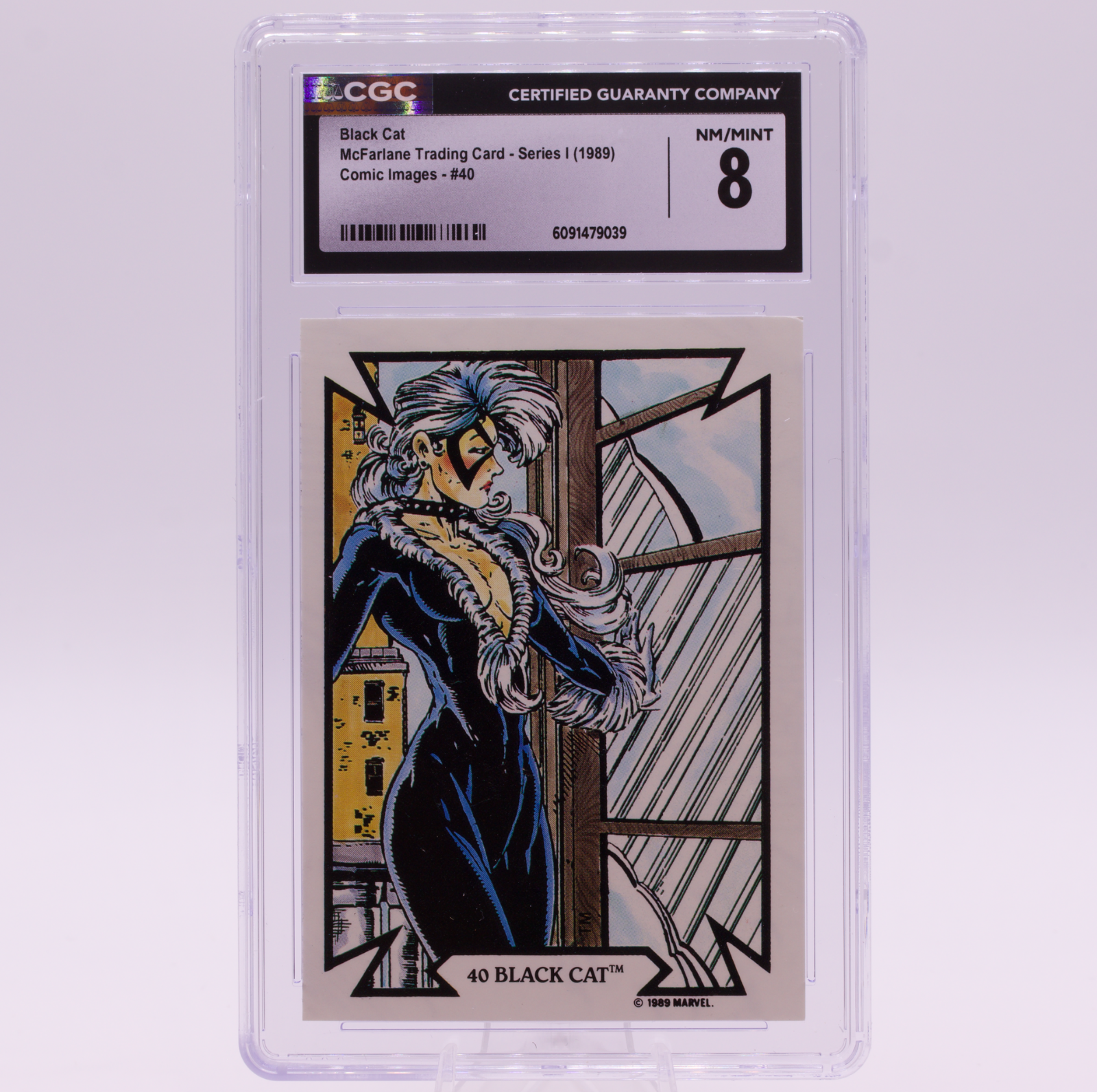 1989 McFarlane Comic Images Black Cat #40 CGC 8 NM/MINT Marvel Trading Card