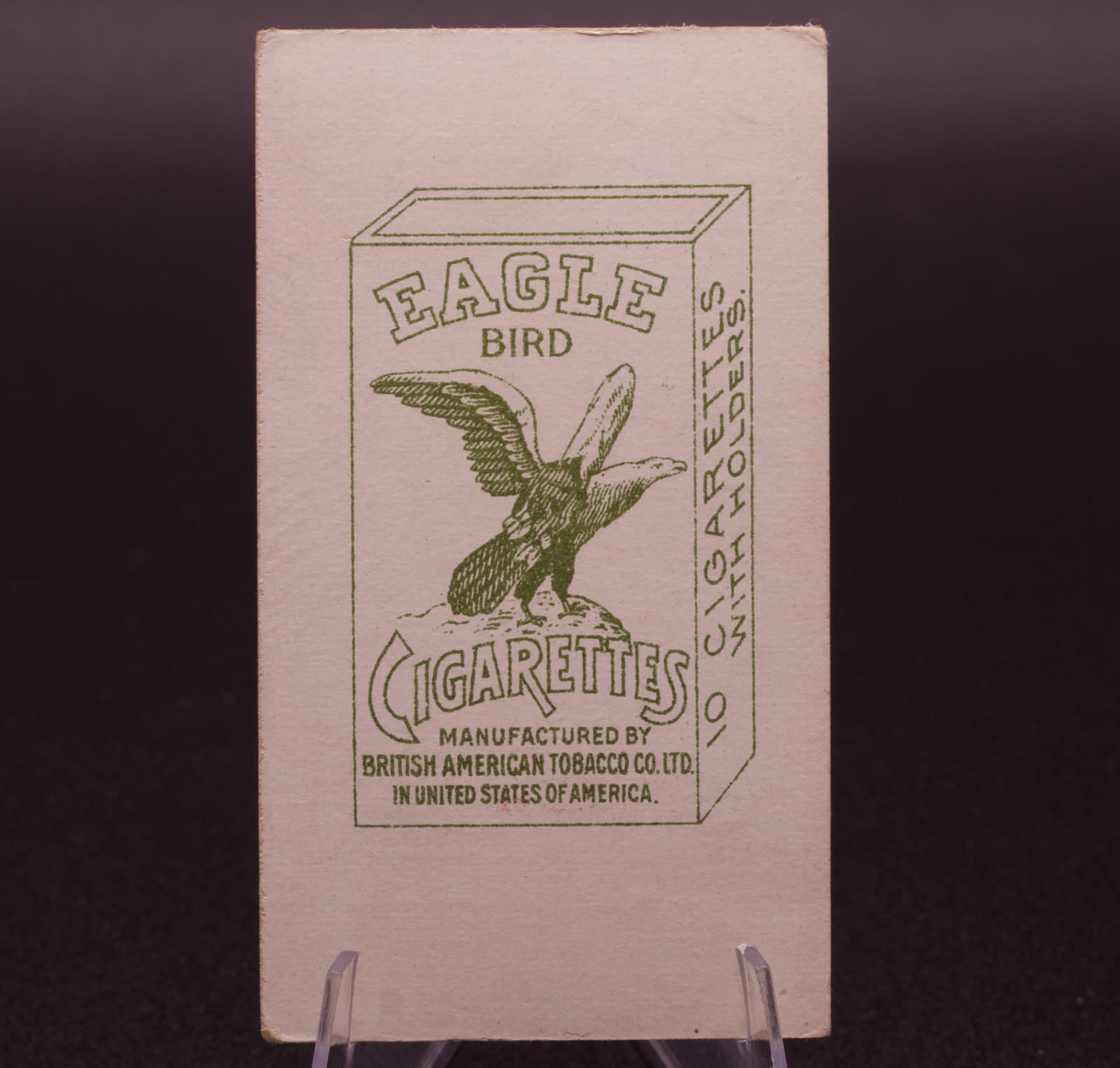 Antique Eagle Bird Cigarettes Card Nang Darasa Siam Thai British American Co