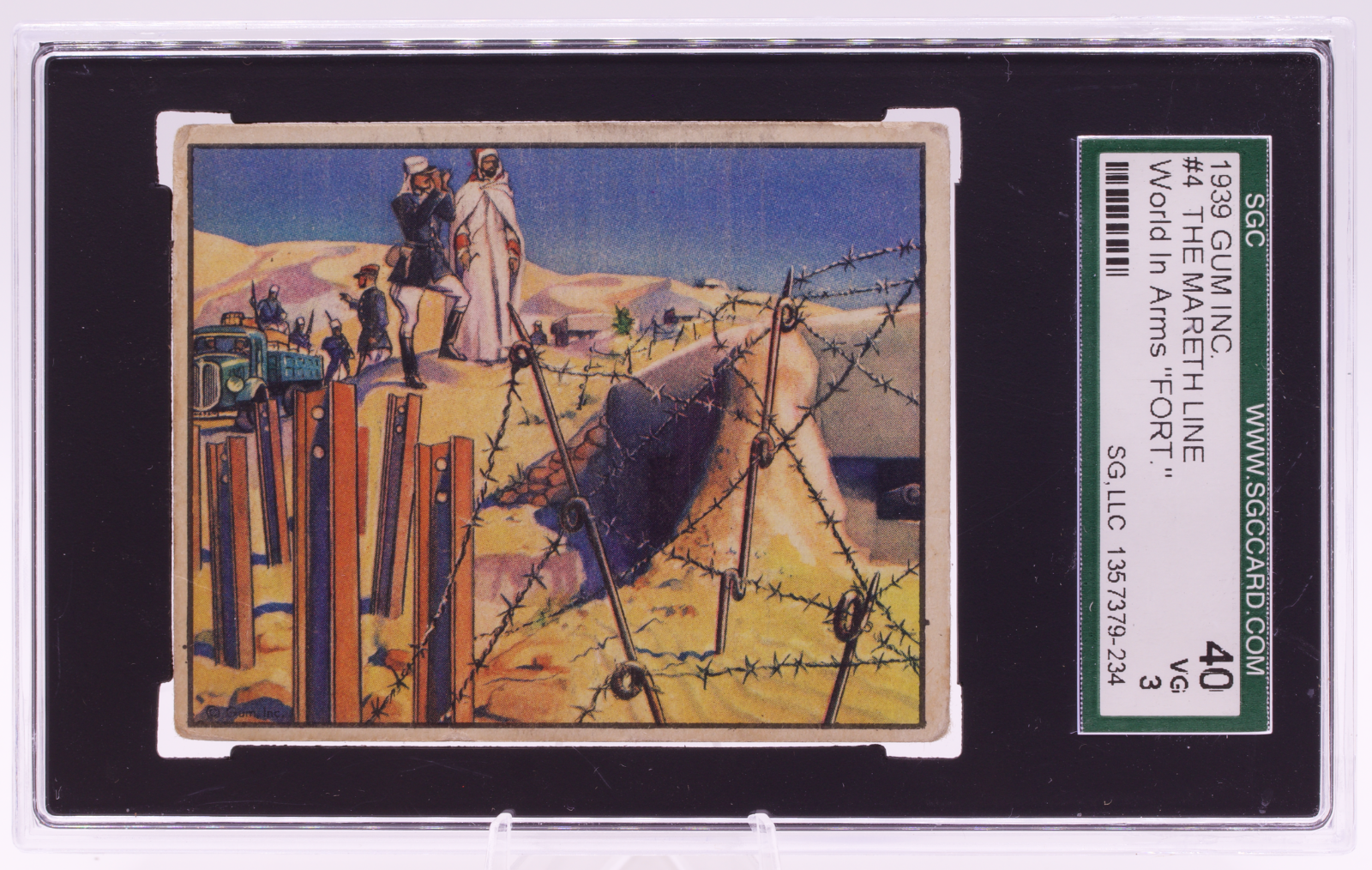 1939 Gum Inc World In Arms #4 The Mareth Line SGC 3 VG Fortifications Pre-War