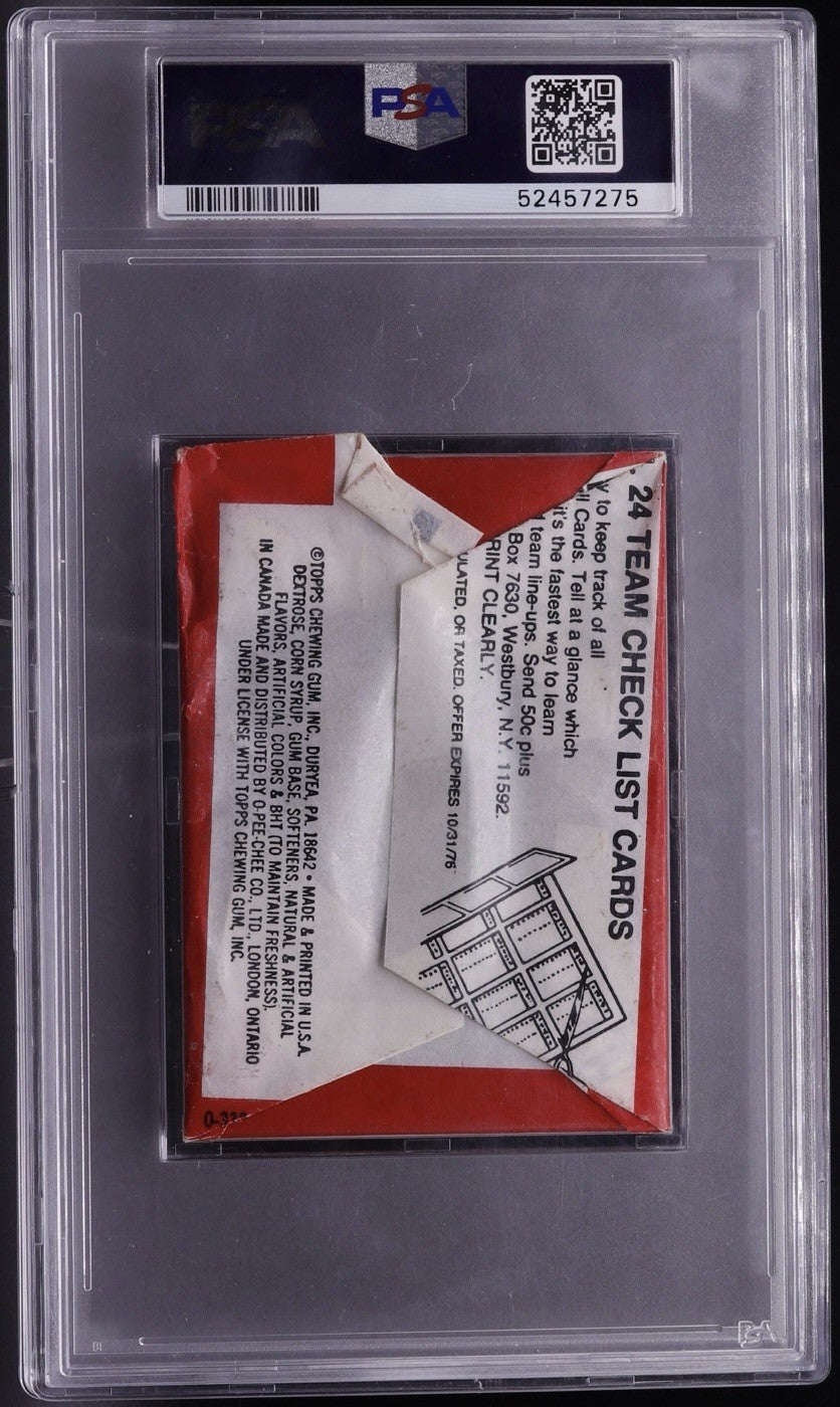 1976 Topps Baseball Wax Pack PSA 6 EX-MT Sealed Dennis Eckersley RC