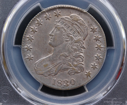 1830 Capped Bust Half Dollar Small 0 O-105 High R4 AU Details PCGS Cleaned 50C