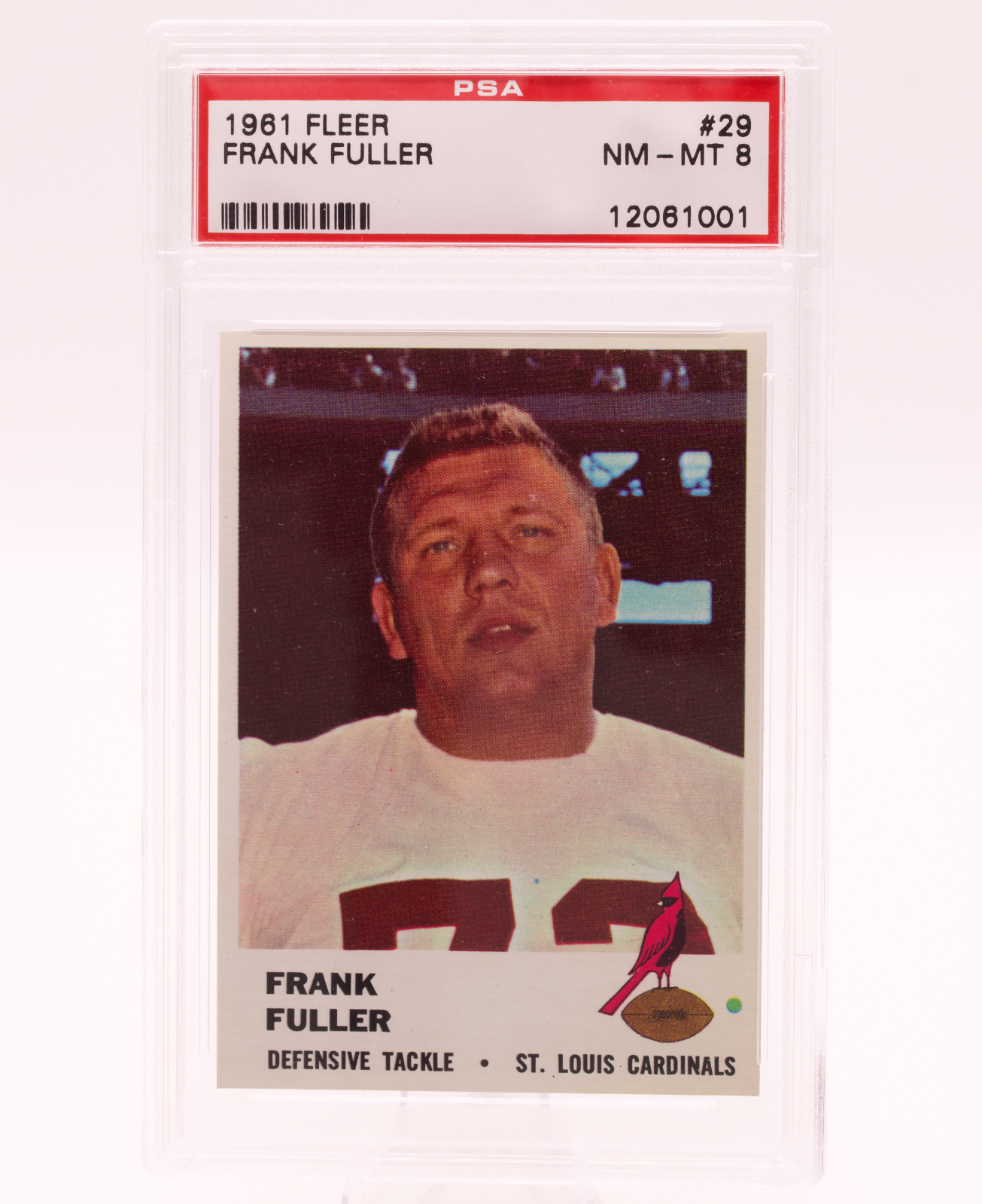 1961 Fleer #29 Frank Fuller PSA 8 NM-MT St Louis Cardinals Kentucky Wildcats DT