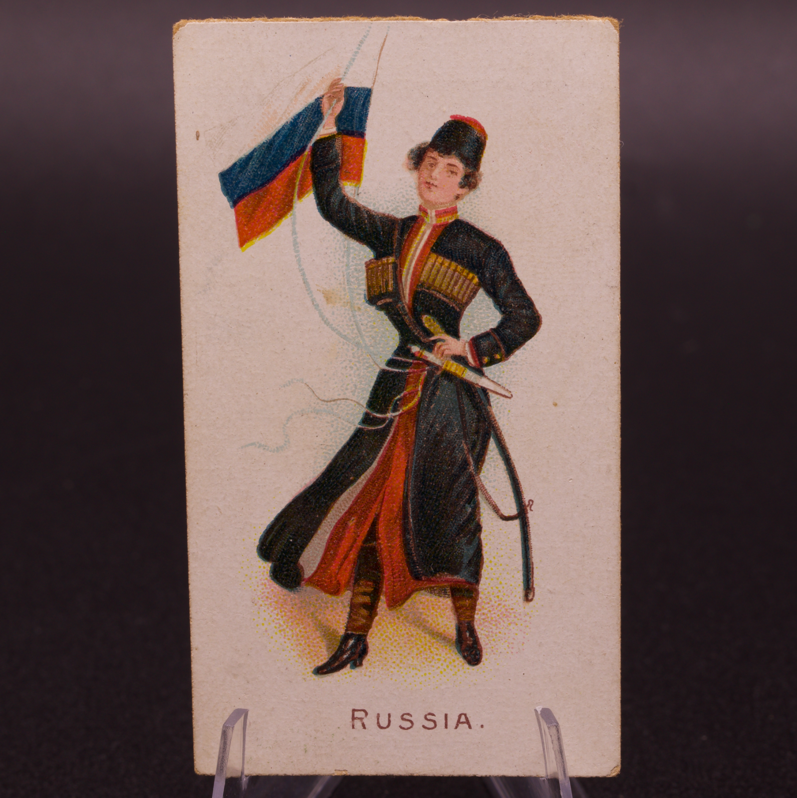 1910 Wills Flag Girls of All Nations No. 9 Russia Imperial Tsarist Capstan Navy