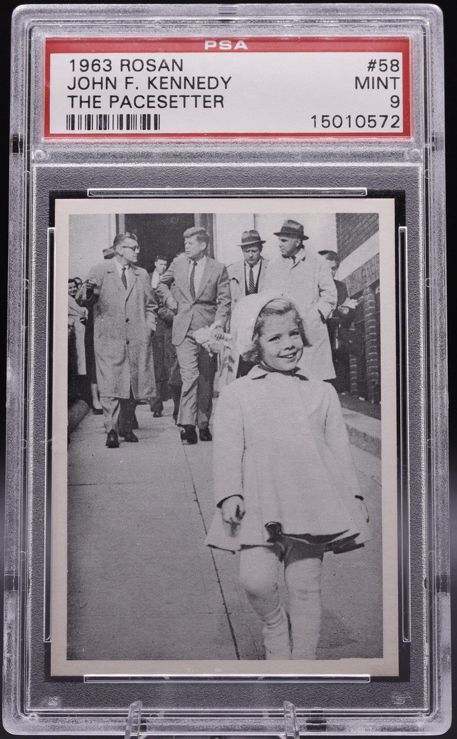 1963 Rosan John F. Kennedy #58 The Pacesetter PSA 9 Mint • Caroline & JFK