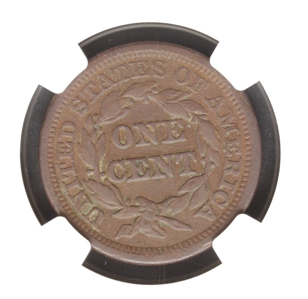 1847 Large Cent NGC XF Details LG/SM 7 Corrosion Liberty Head 1C Coin 
