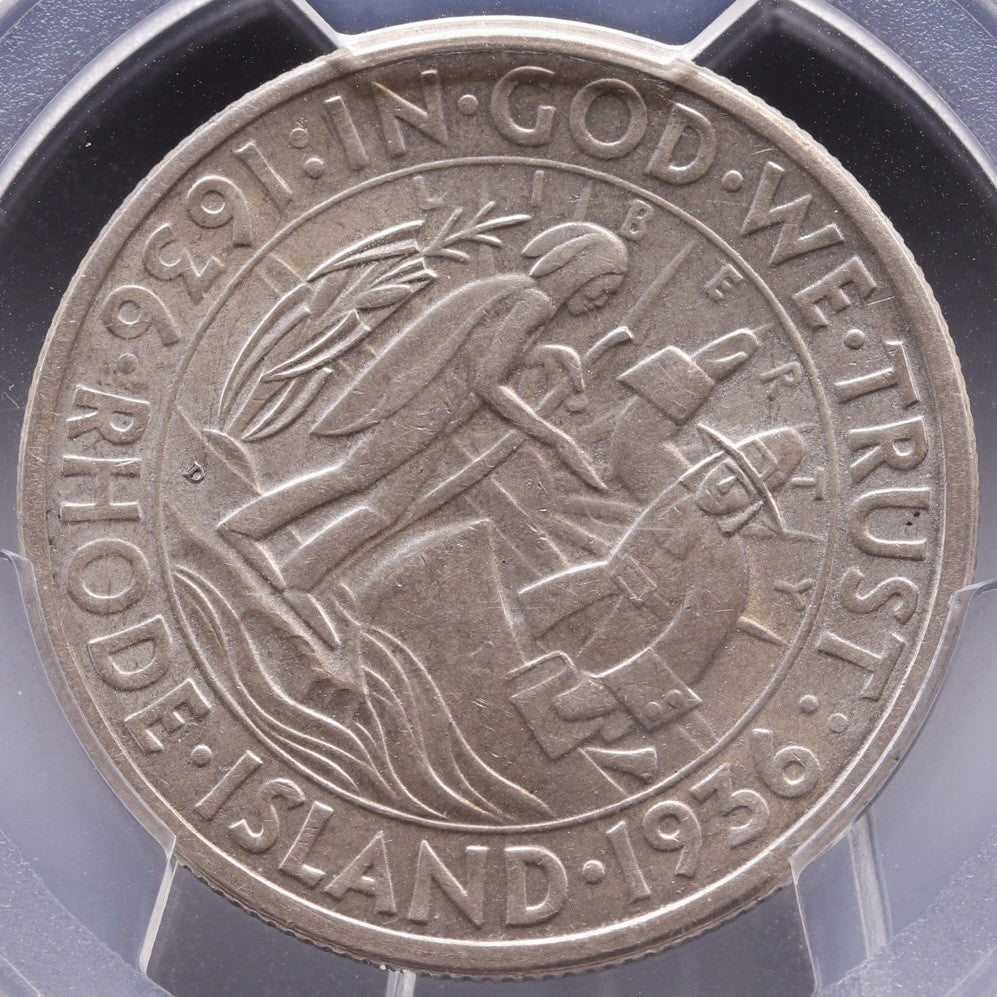 1936-D Rhode Island Silver Commemorative Half Dollar • PCGS MS64