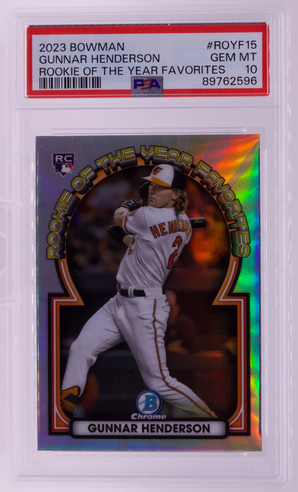 2023 Bowman Chrome Gunnar Henderson ROY Favorites PSA 10 GEM MINT