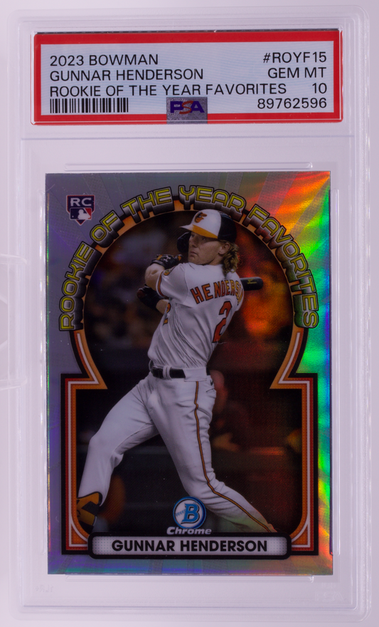 2023 Bowman Chrome Gunnar Henderson ROY Favorites PSA 10 GEM MINT