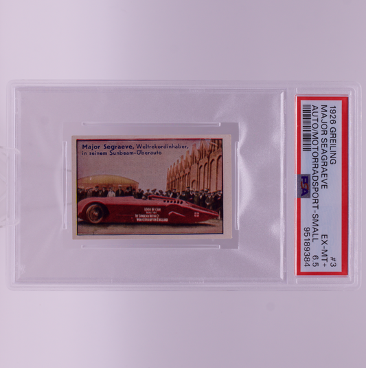 1926 Greiling #3 Sir Henry Segrave Sunbeam 1000 HP PSA 6.5 German Tobacco Card