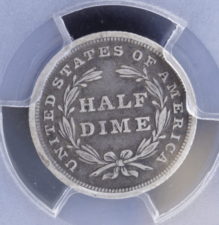 1839 Seated Liberty Half Dime VF25 PCGS • No Drapery • First-Year Type